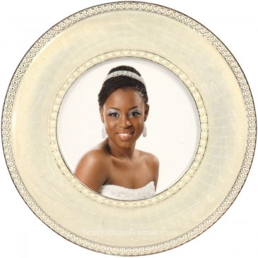 Montmartre White Round Picture Frame