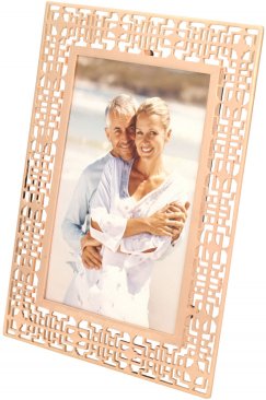 Bright Copper Grid Metal Picture Frame