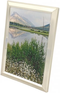 Brushed and Shiny Silver Picture Frame