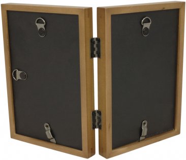 Simple Nutmeg Double Picture Frame