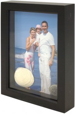 3/4 Deep Black Shadow Box Picture Frame