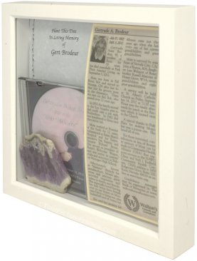 3/4 Deep White Square Shadow Box Frame