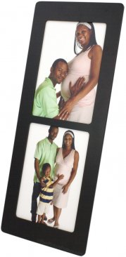 Contemporary Black Double Picture Frame