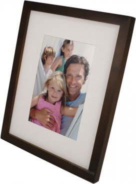 Shasta Walnut Matted Bamboo Picture Frame