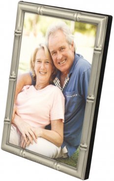 Bamboo Pewter Metal Picture Frame