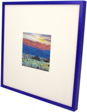 Galactic Blue Matted Square Picture Frame