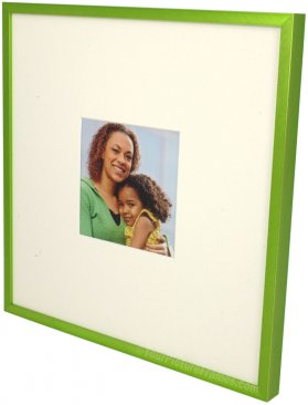 Cyber Green Matted Square Picture Frame