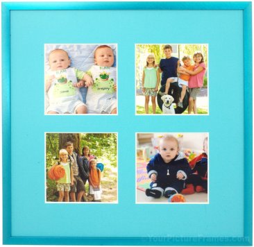 Turquoise Blue Collage Picture Frame