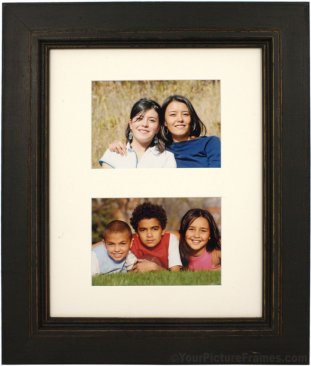 Palladio Black Distressed Double Picture Frame