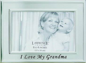 Brushed Silver I Love My Grandma Picture Frame
