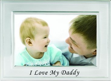 Brushed Silver I Love My Daddy Picture Frame