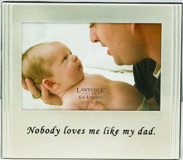 Brushed Silver Dad Picture Frame with Inscription