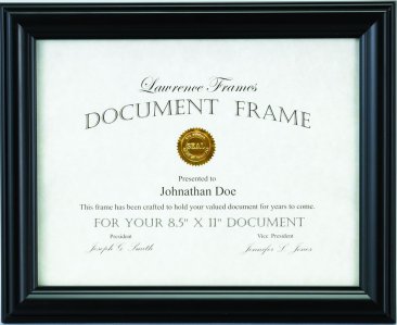 Simple Black Diploma Frame