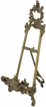 Medium Antique Brass Victorian Picture Frame Stand