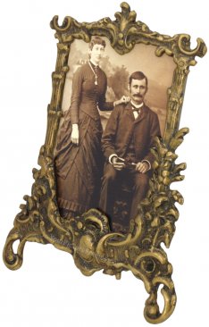 Lacquered Antique Brass Picture Frame