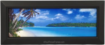 Beveled Wood Black Panoramic Picture Frame