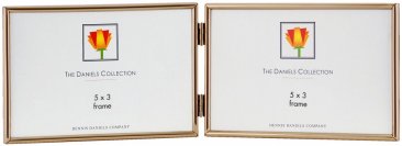 Narrow Brass Horizontal Double Frame