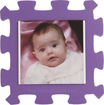 Purple Kids Foam Picture Frame