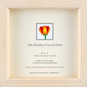 White Wash Shadow Box Square Frame