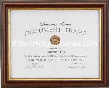 Simple Walnut Diploma Frame