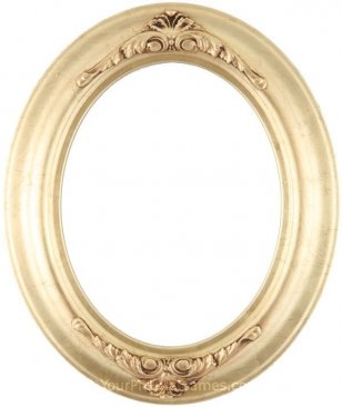 Emma Gold Leaf Oval Picture Frame