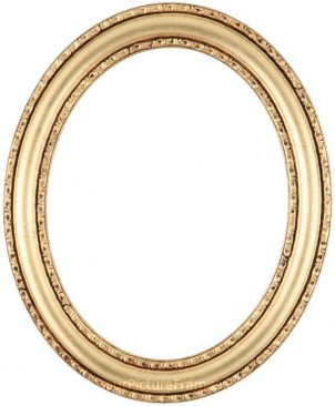 Melinda Gold Leaf Oval Picture Frame