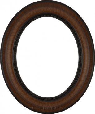 Sara Vintage Walnut Oval Picture Frame