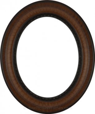 Sara Vintage Walnut Oval Picture Frame