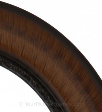 Sara Vintage Walnut Oval Picture Frame