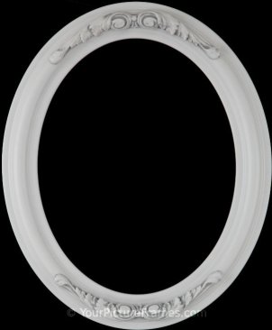 Chloe Linen White Oval Picture Frame