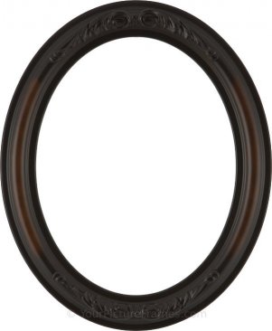 Chloe Dark Walnut Oval Picture Frame