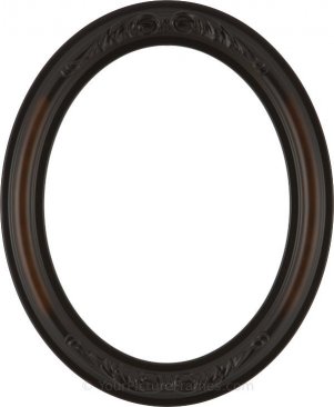 Chloe Dark Walnut Oval Picture Frame