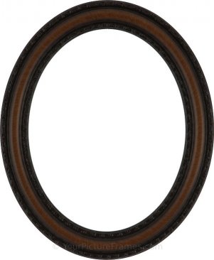 Melinda Vintage Walnut Oval Picture Frame
