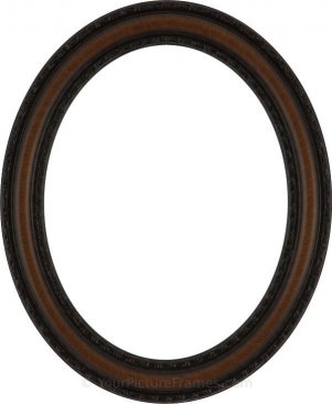 Melinda Vintage Walnut Oval Picture Frame