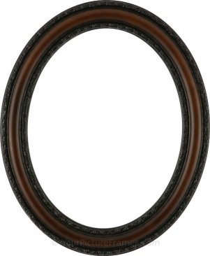 Melinda Walnut Oval Picture Frame