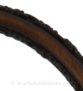 Sadie Vintage Walnut Oval Picture Frame