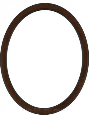 Lyla Vintage Walnut Oval Picture Frame