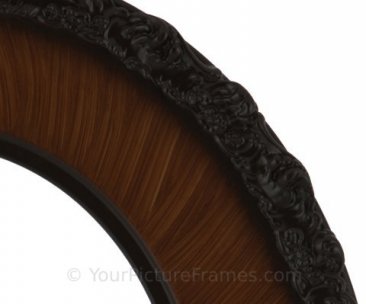 Ella Vintage Walnut Oval Picture Frame