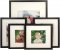 Set of 5 Black Matted Gallery Picture Frames