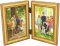 Burnished Gold Leaf Double Picture Frame