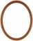 Gilda Vintage Walnut Oval Picture Frame