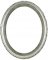 Trina Silver Leaf Black Oval Picture Frame