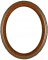 Trina Vintage Walnut Oval Picture Frame