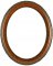 Trina Vintage Walnut Oval Picture Frame