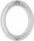 Emma Linen White Oval Picture Frame