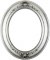 Emma Silver Leaf Black Oval Picture Frame