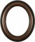 Laurel Walnut Oval Picture Frame