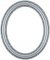 Melinda Silver Leaf Black Oval Picture Frame