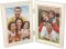 Silver Bead Double Picture Frame