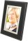 Black Leather Picture Frame with Silver Trim